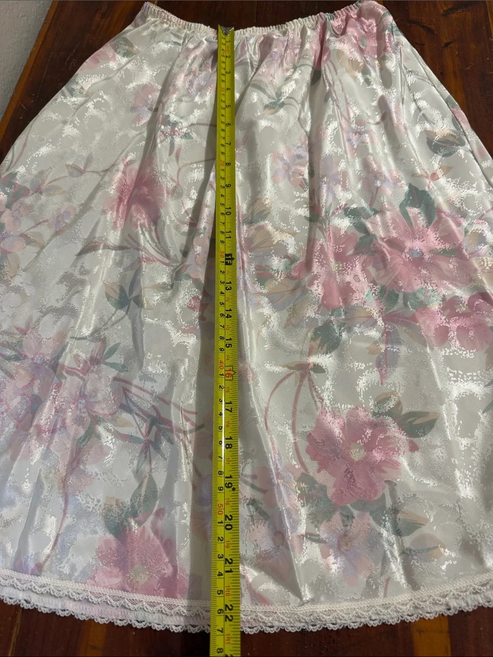 Vintage Floral Slip set Cami & Skirt Slip dress lace pastel flowers - Picture 7 of 9